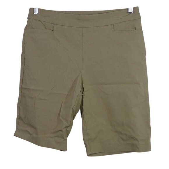 George Beige Rayon Blend Pullon Shorts Women Size S 4-6 With Pockets - Picture 1 of 11